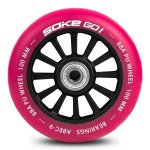 Kółka do hulajnogi 100 mm rubinowe 2 szt.