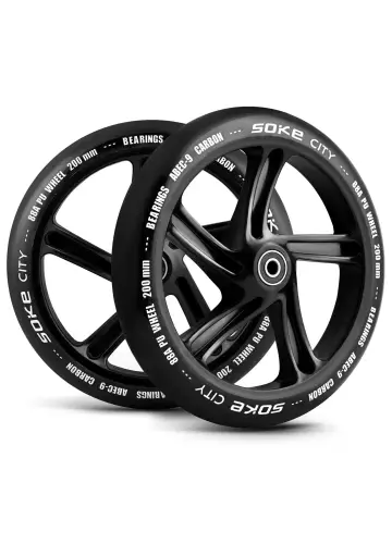 Kółka do hulajnogi miejskiej 200 mm czarne 2 szt.