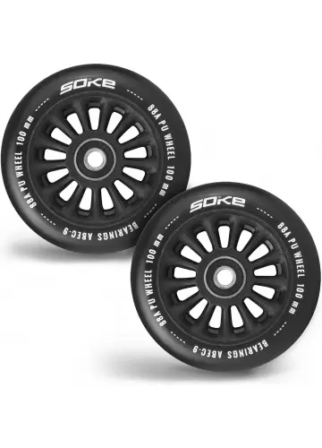 Kółka do hulajnogi W100 mm czarne 2 szt.